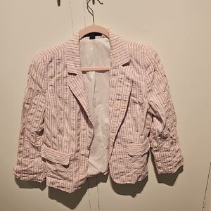 Express Pink Striped Women's Blazer